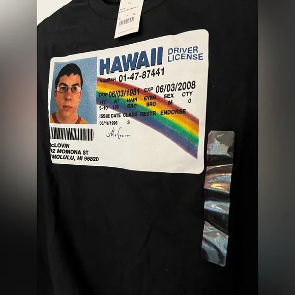 Superbad Mclovin drivers license t shirt - Picture 2 of 4